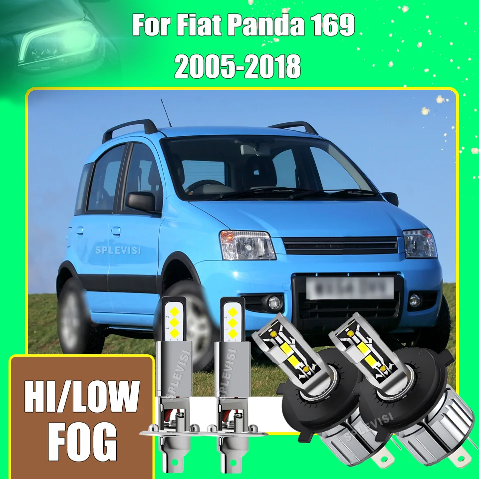 Eco-Friendly LED Headlight Foglight For Fiat Panda 169 2005 2006 2007 2008 2009 2010 2011 2012 2013 2014 2015 2016 2017 2018
