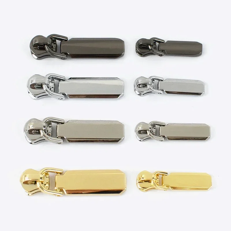 Meetee 10Pcs 3# 5# Zipper Sliders for Nylon Metal Zips Jacket Coat Zippers Pull Head DIY Garment Sew Zip Puller Accessories