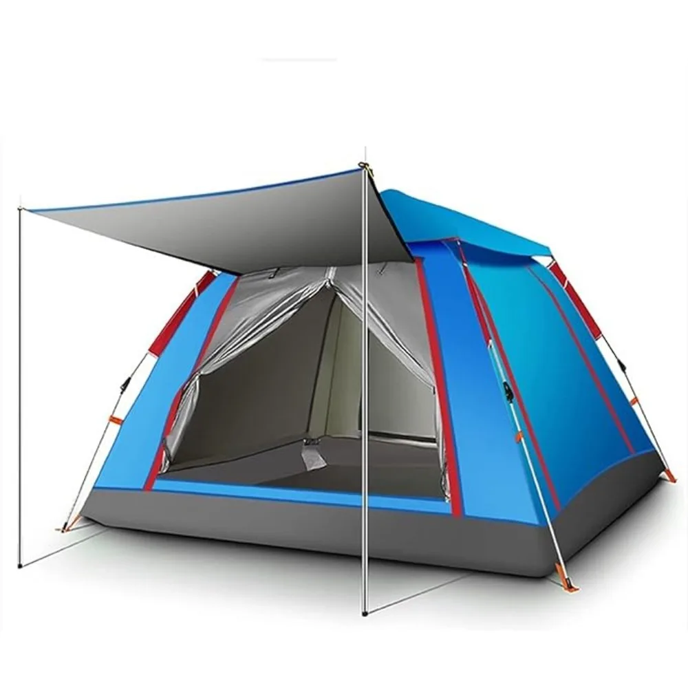 

Tent Outdoor 2 People 3-4 Double Camping Equipment Aluminum Pole Light Rainproof Wild Camping Thickening Anti-Storm