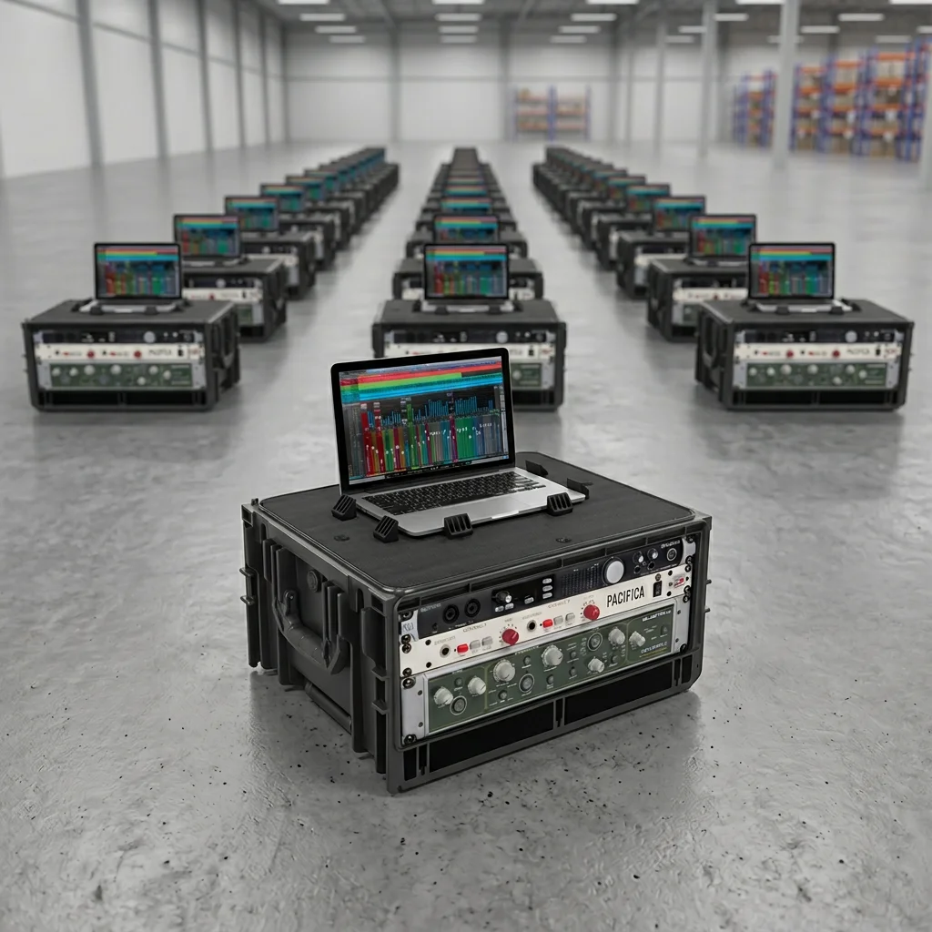 4U Plastic DJ Flight Case Road Rack Transport Box Moisture Resistant Shockproof Audio Equipment Carrying Case