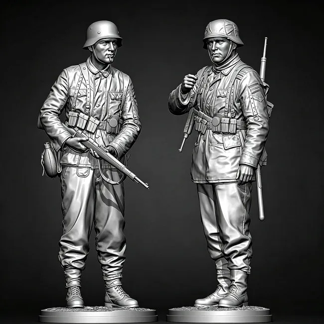 

1/35 Resin Soldier model kits figure colorless and self-assembled (2 people, no platform) A-2279