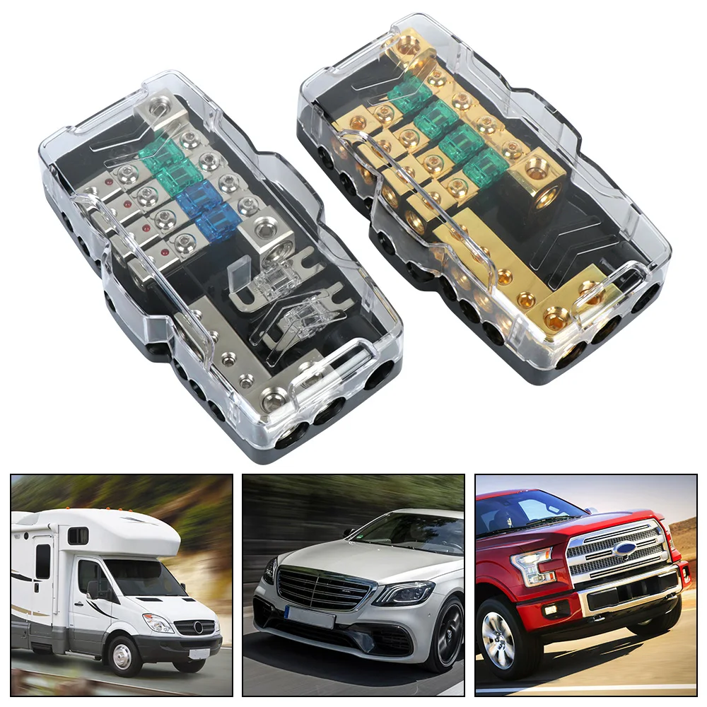 Multi-functional 12V-24V LED Car Audio Stereo Fuse Holder Distribution Fuses Box Block For Car RV Camper Power Splitting