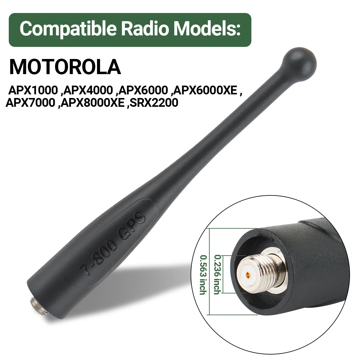 Antena GPS UHF ABBREE SMA Hembra Motorola APX - imagen 2