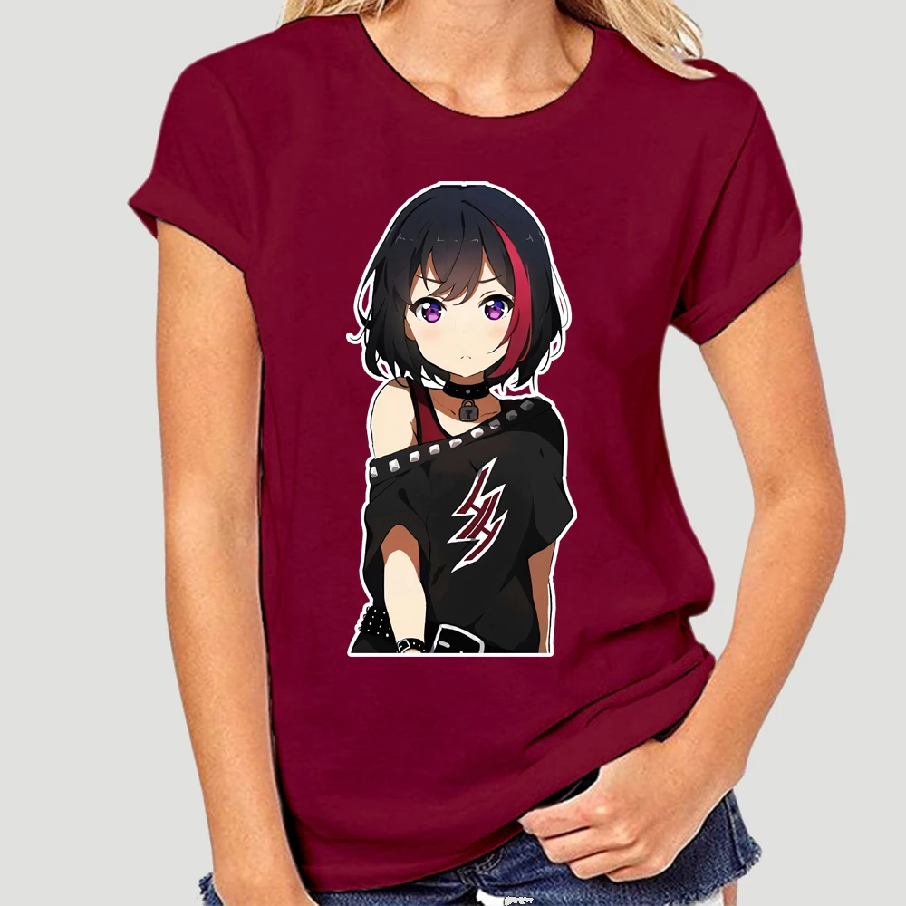 Bang Dream Ran Mitake Hentai Haven Chan Anime Girl Poppin'Party Black T-Shirt Outfit Tshirt Men Cotton Tees Tops Harajuku 2807X