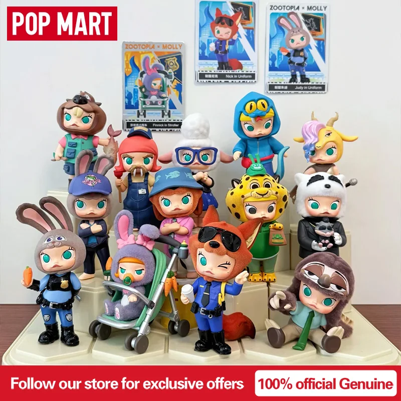 

Оригинальный POP MART MOLLY X ZOOTOPIA серии слепая коробка игрушки Kawaii аниме фигурка-сюрприз Mystery Box куклы подарок