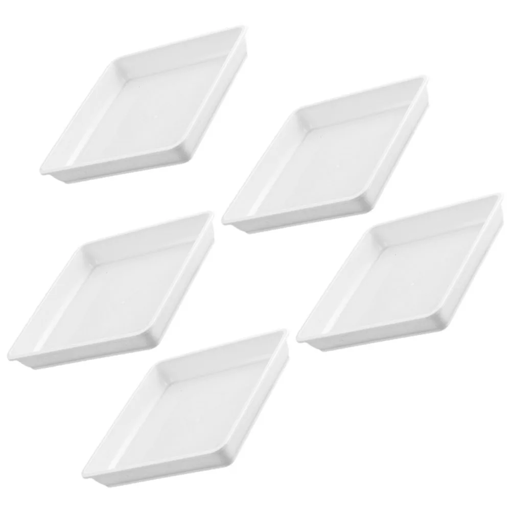 

5 Pcs Large Plastic Plant Saucer for Indoor Plants Drainage Tray Potted Planter Flower Pot Saucers Water Trays Square Round