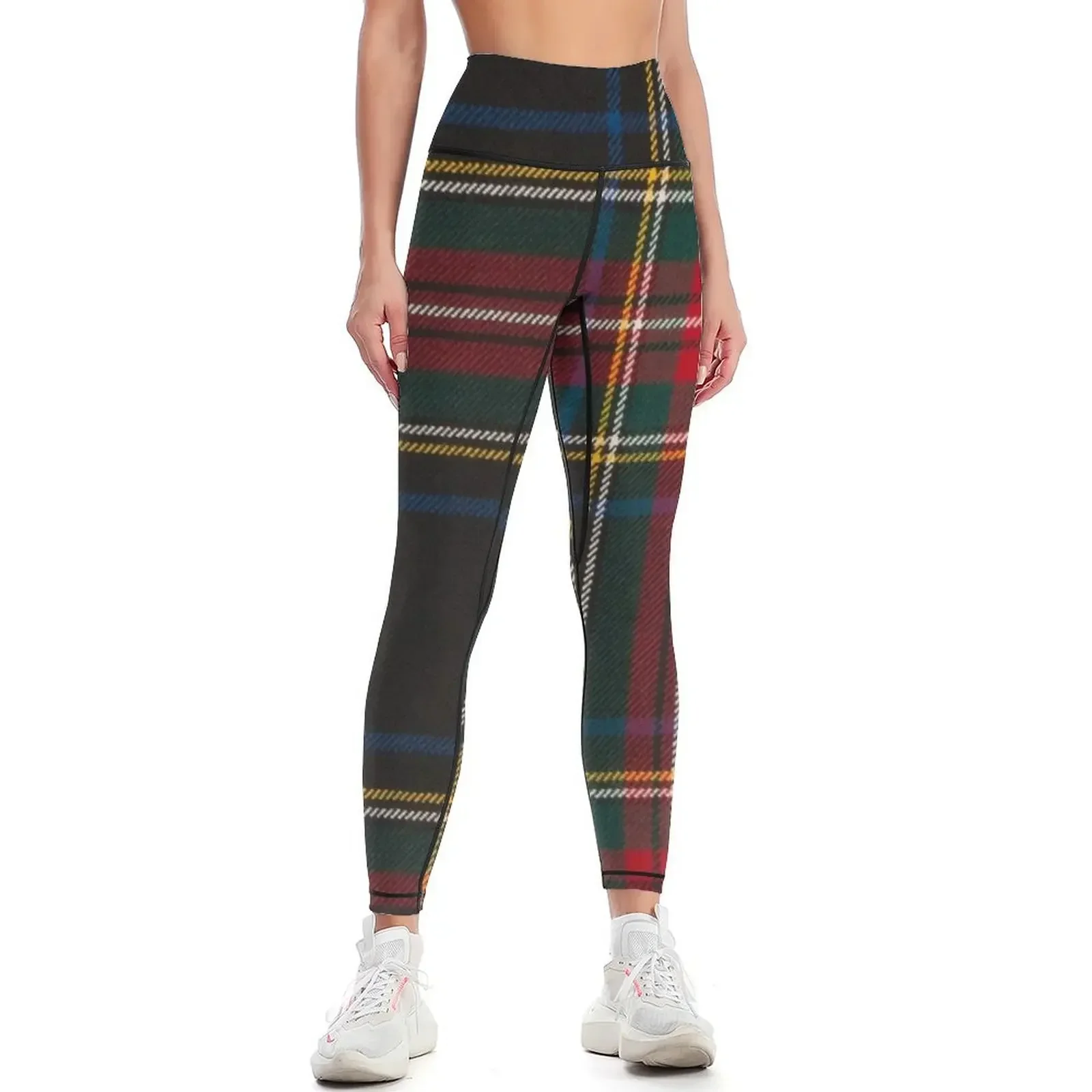 

STEWART BLACK TARTAN Leggings Women sportwear Pants sport workout clothes for sporty woman push up Womens Leggings