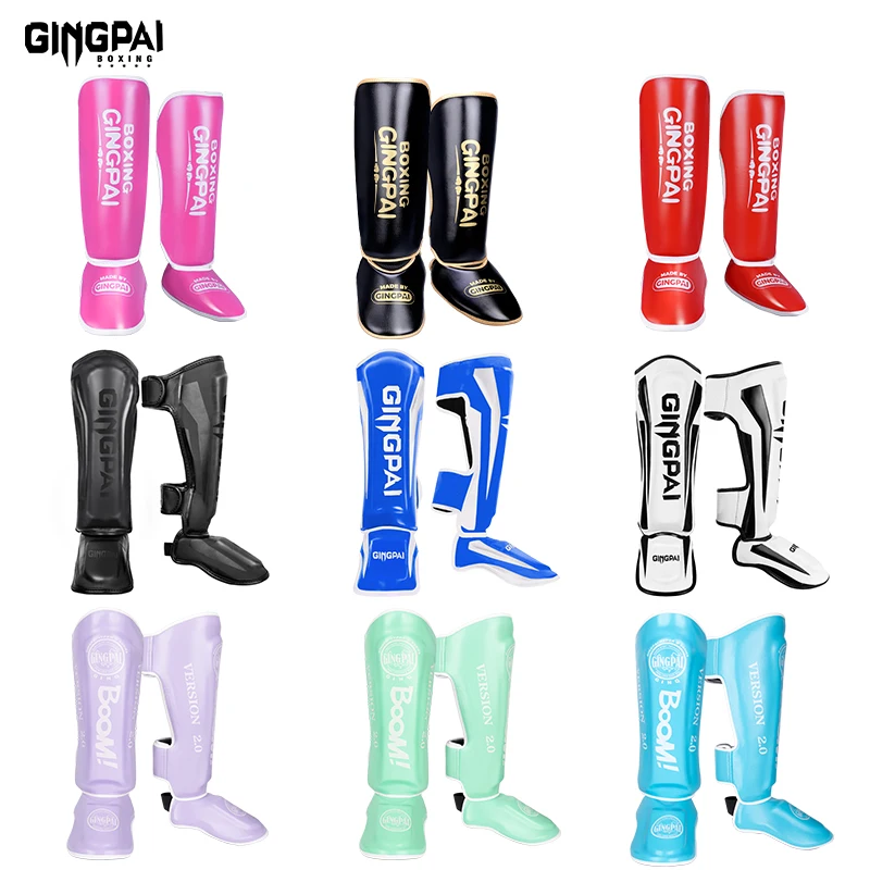 Kickboxing Boxing Shin Guard Leg Pads Muay Thai Martial Arts Sanda Instep Protector Taekwondo Karate Ankle Guards Adult Kids