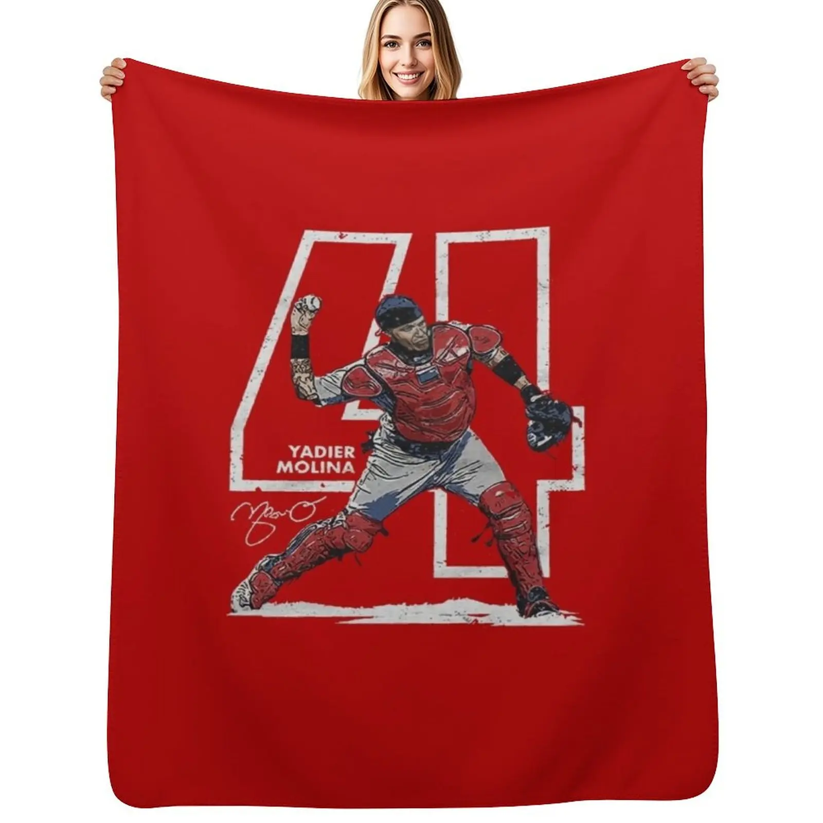

Yadier Molina Throw Blanket All Season Soft Lightweight Blanket for Home
