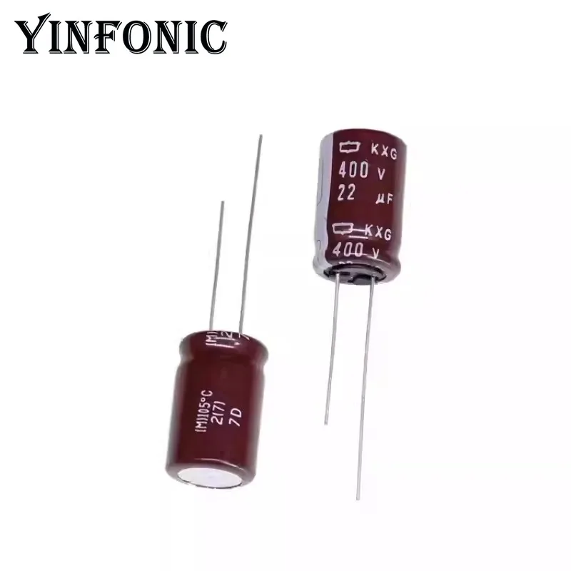 10 قطعة/100 قطعة نيبون CHEMI-CON KXG سلسلة 400V22uF 12.5X20 مللي متر عالية التردد الألومنيوم مُكثَّف كهربائيًا