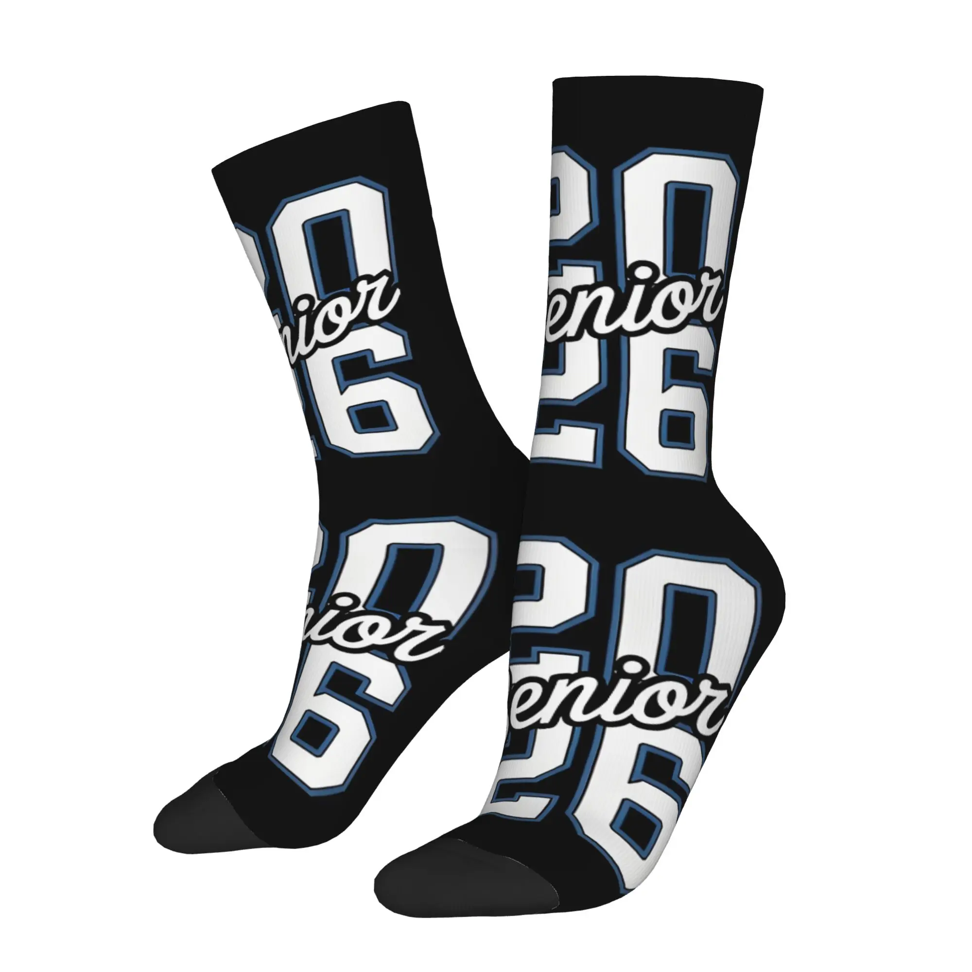 Funny Sock Graduation in 2026 Class Of 2026 Senior Year Loading Senior 2026  Seamless Printed Men Crew Socks Novelty Men's Socks