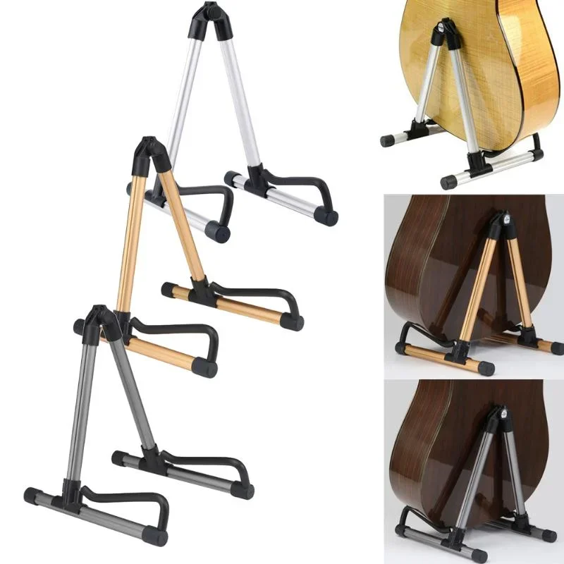 2024 New Professional Electric Guitar Stand Universal Folding Stand A-Frame Musical Rack Holder Guitar Accessories