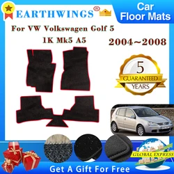 Car Floor Mats Fit For VW Volkswagen Golf 5 A5 Plus GTI GT R32 1K Mk5 5 Doors  2004~2008  Rug Panel Carpet Foot Pads Accessories