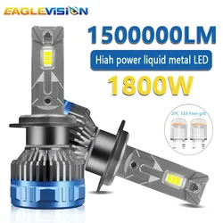 EAGLEVISION-LED Lâmpada de farol para carros, H4 Turbo Canbus, alta potência, 12V, 24V, 1800W, HB3, HB4, 9012, H1, H4, H7, H11, H13