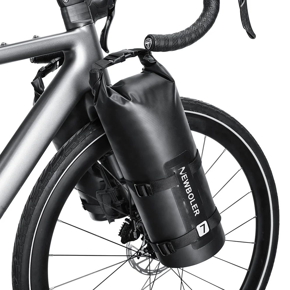 NEWBOLER Tragbare wasserdichte Fahrrad-Gabeltasche, 7 l, tragbare Fahrradtasche, Tasche für Elektroroller, Fahrrad-Fronttasche, Fahrrad-Gabeltasche
