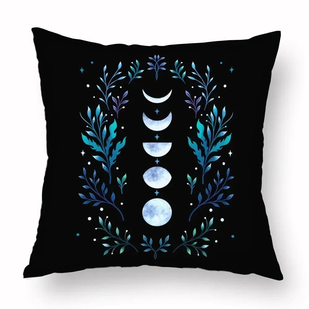 Home Decor Moon Phases & Magical Creatures Pillow Covers Pattern Cushion Cover Suitable For Sofa Bedroom Car Pillow Cover