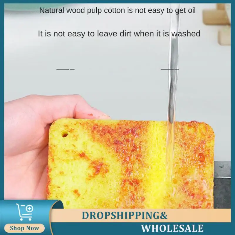 Dishwashing Cloth Compressed Sponge Wipe 11×7×2cm Household Cleaning Tools Dishwashing Sponge Clean Stains Wood Pulp Sponge