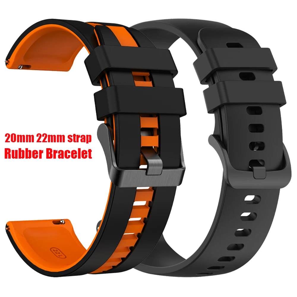 Rubber 20mm 22mm Quick Watchband for Men and Women Strap Silicone Sports Band Breathable Accessories Release Bracelet Wristband