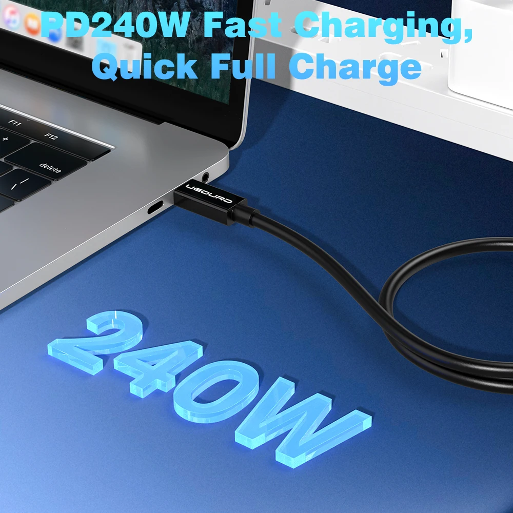 Kabel koncentryczny UGOARD 0.3m-2m Type-C Thunderbolt5 posrebrzany, 80 Gbps, kompatybilny z Thunderbolt 4/3 do kart graficznych zewnętrznych i HUB-ów — zdjęcie produktu 5