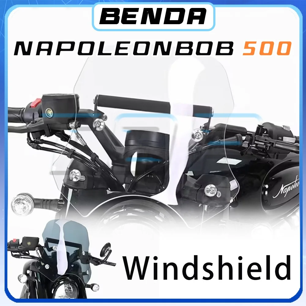 Tempered glass impact-resistant BENDA NAPOLEON BOB 500 windshield front windshield front deflector 500 napoleon bob