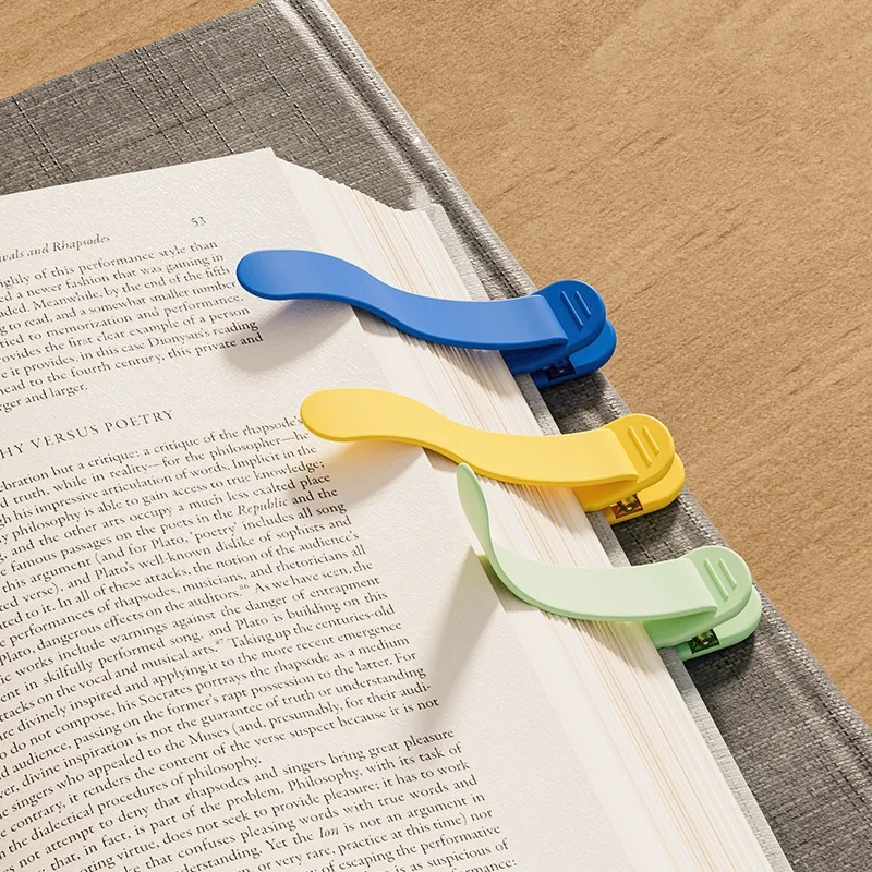 

Soft Silicone Bookmarks Creative Bookmark Color Page Divider Automatically Follow Book Marks School & Office Supplies Stationery