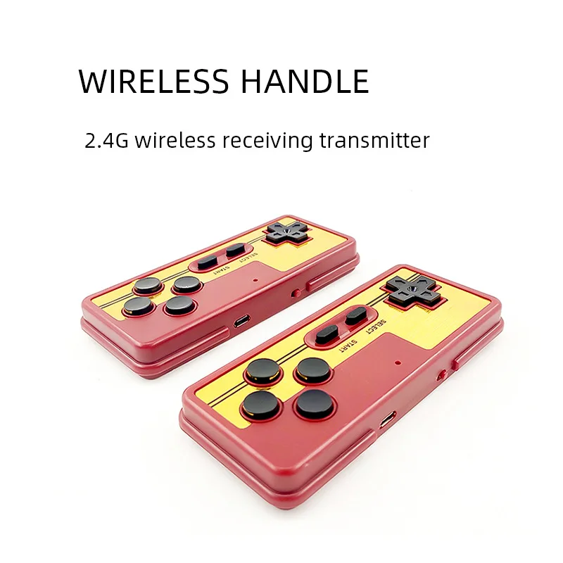 HB-102 hd sem fio/wired tv vídeo game console casa para fc nes 2.4g sem fio dupla luta 188 jogos apoio cartão amarelo