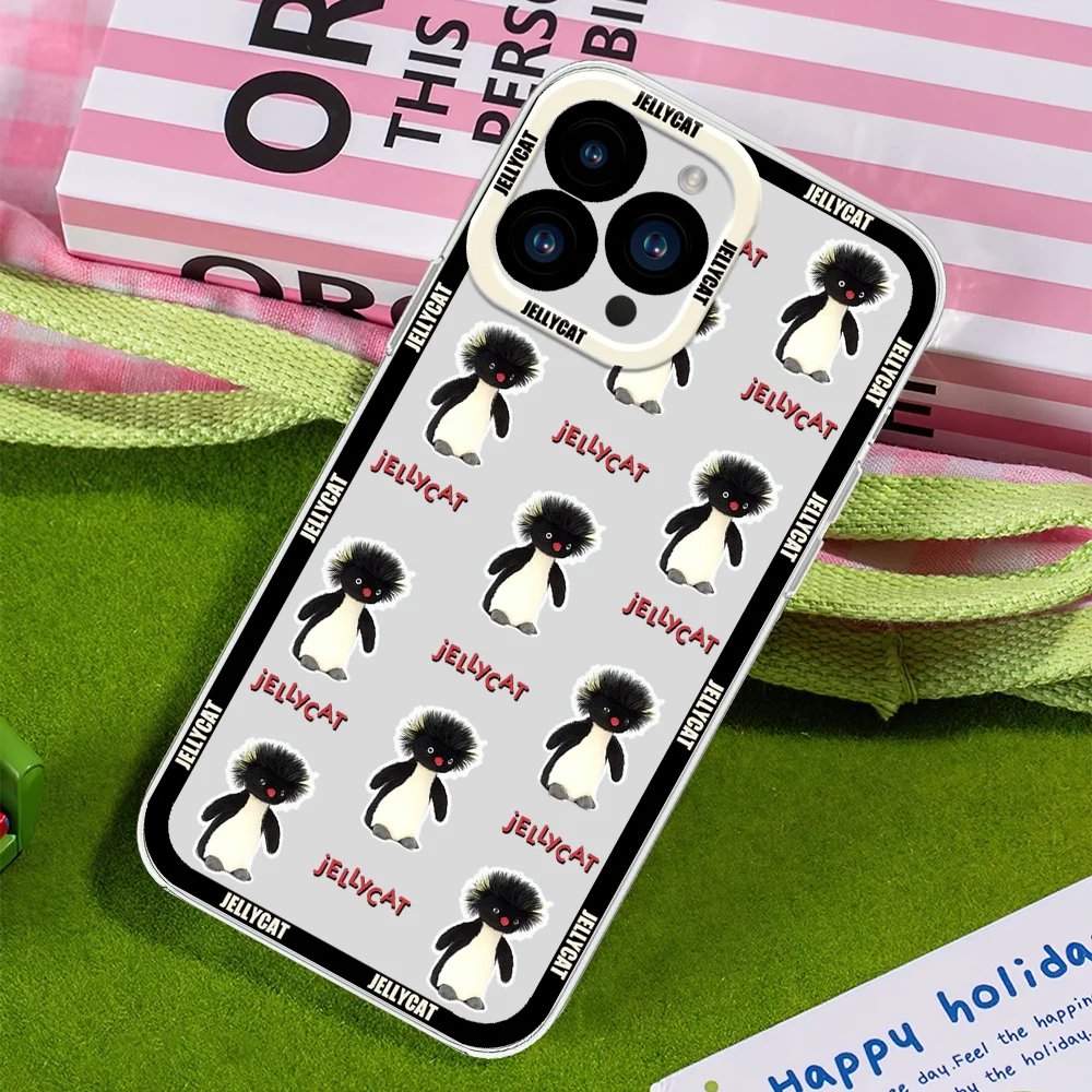 Kawaii Jellycats Cute For iphone 11 12 13 14 15 16 Mini Plus Pro Max Transparent Shell