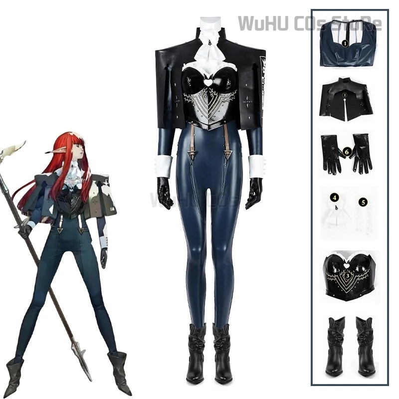 

Nino Game Metaphor Roleplay Hulkenberg Cosplay Halloween Coat Costume Jumpsuit Women Clothes Hulkenberg Wig Glove Carnival Party