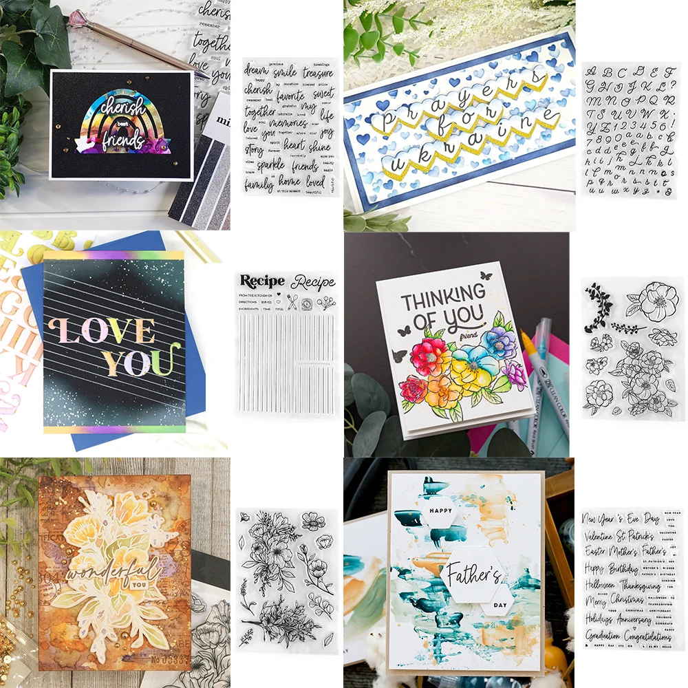 Süß feiern Ausdrücke Rezept Wildblumen klare Briefmarken für DIY Handwerk machen Kunst karte Fotoalbum Scrap booking Dekoration