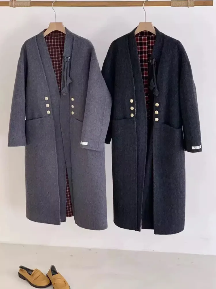 BJTZ 2025 معطف نسائي جديد من الصوف ذو طبقات مصمم خصيصًا معطف شتوي غير رسمي أنيق وبسيط ومريح #5