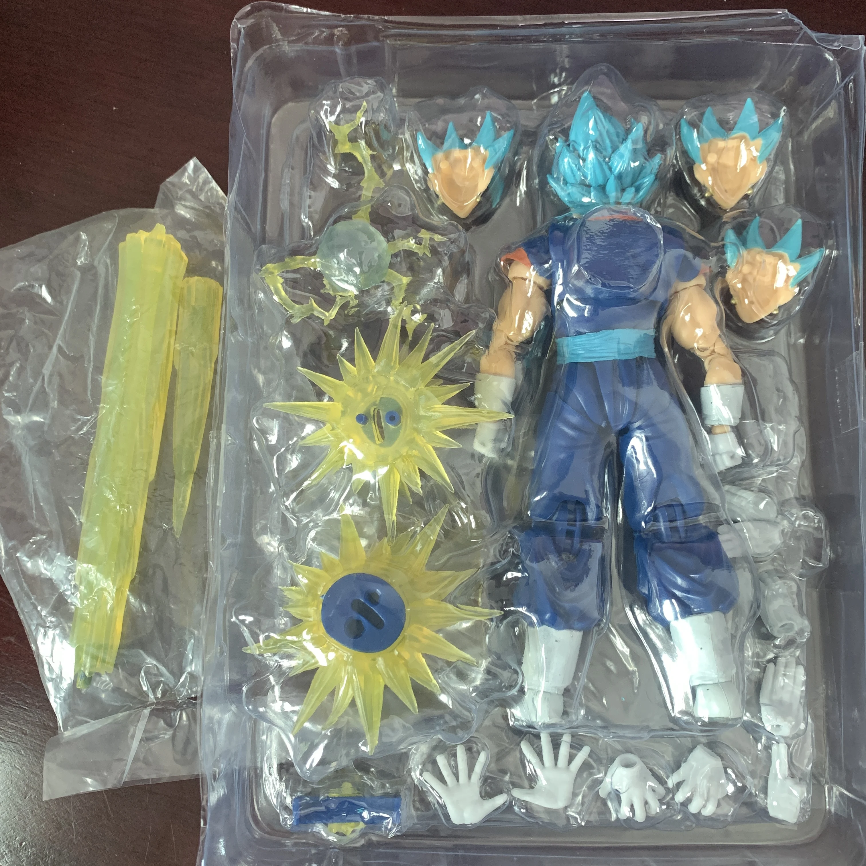 SHF Dragon Ball Super Saiyan Vegito figura de acción Dios Anime DragonBall Gokou estatuilla juguete colección de regalos de navidad