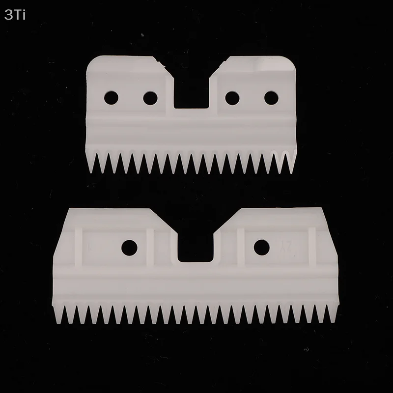 Керамическое подвижное лезвие с 18/24 зубьями для беспроводной машинки для стрижки, сменное лезвие, белое