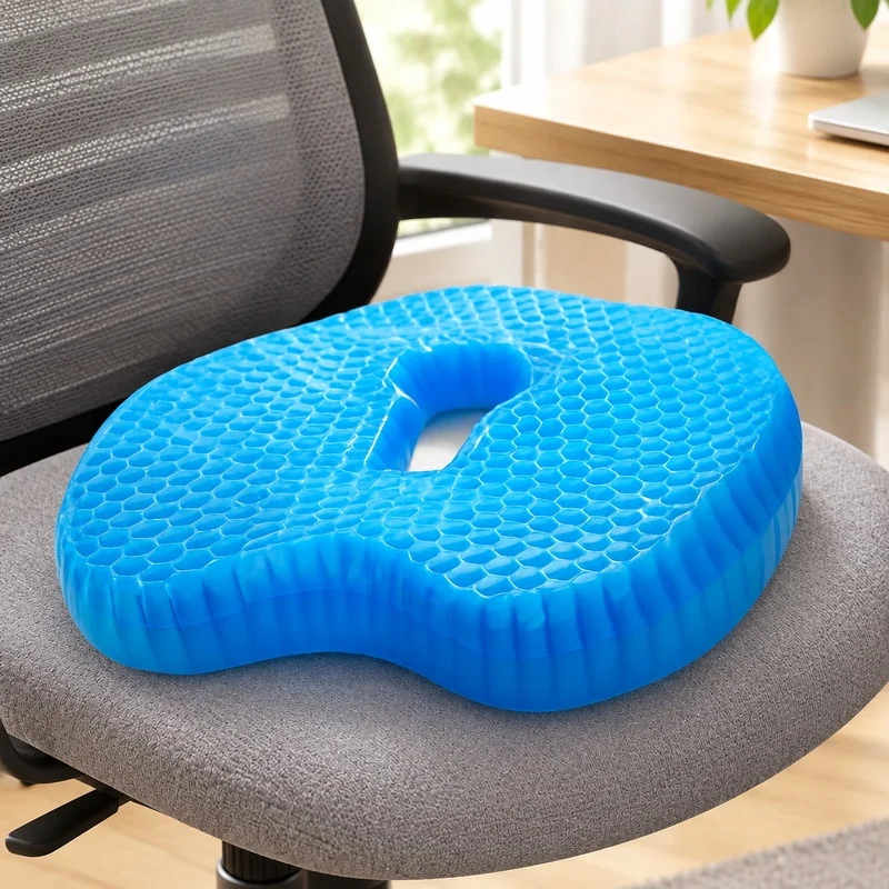 Comfort-Enhancing Gel Cushion with U-Shape Contour for Long-Term Sitting Support