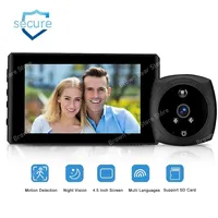 4.5 Inch 1080P Digital Door Viewer Smart Home Peephole Doorbell Camera PIR Motion Detection Night Vision Video Doorbell