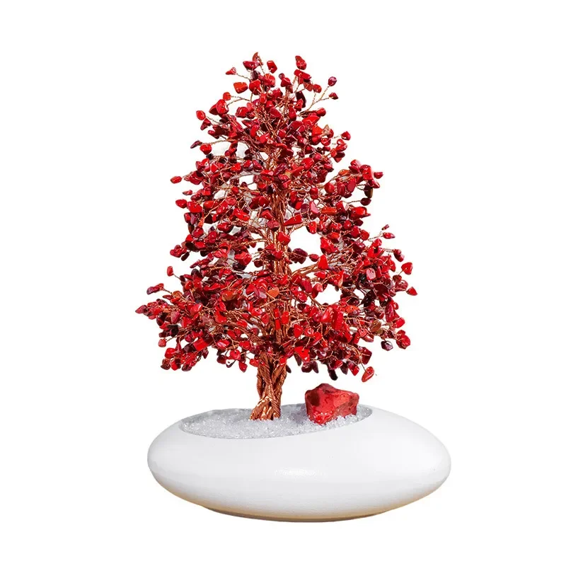 

Natural crystal tree ornament, citrine fortune tree