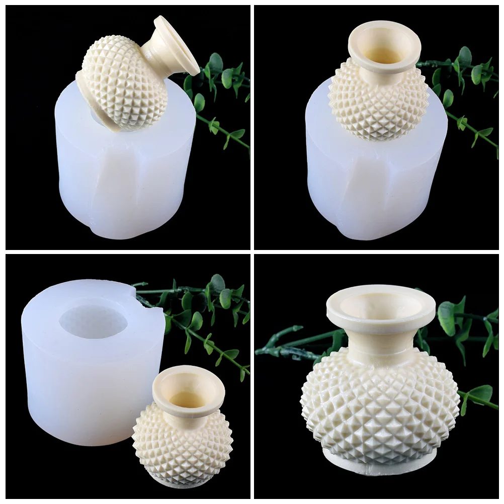 

Vase For Home Diy Handmade Craft Mould Silicone Aromatherapy Candles Mold Delicate Crystal Drop Mould Durable Transparent
