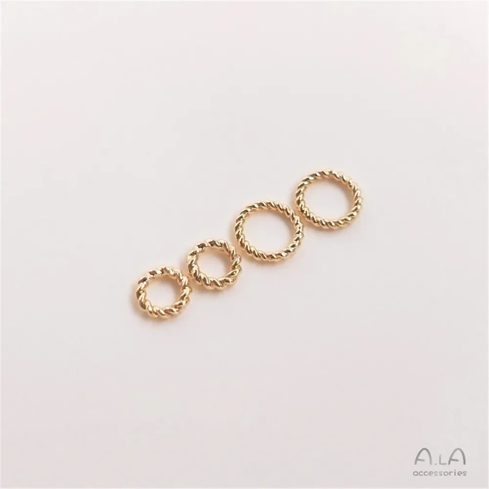 14K vergulde gesloten lus hennepkrans open draad ring DIY hand string kraal verbindingsring hoofd sieraden materiaal