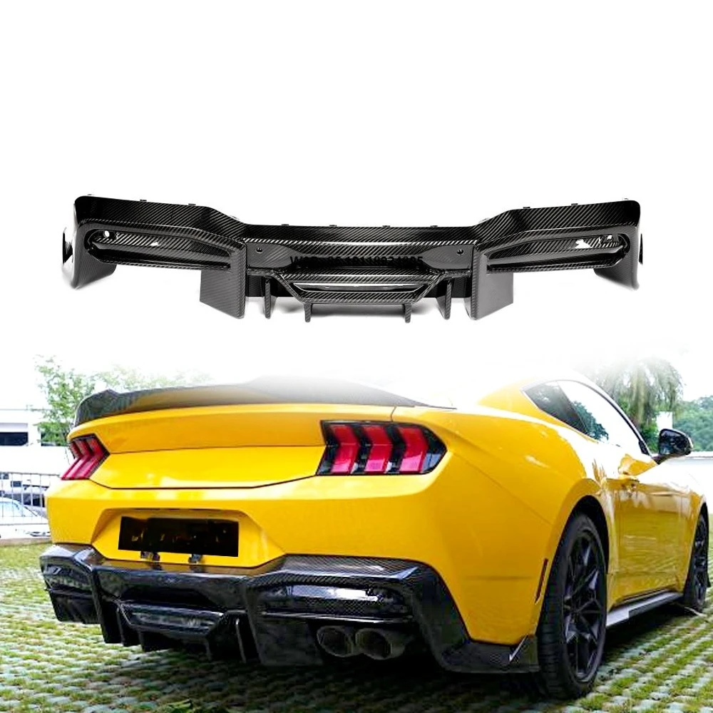 

Factory Direct S650 Dry Carbon Fiber Rear Diffuser Lip Bumper Body Kits for Mustang S650 GT Coupe 2024
