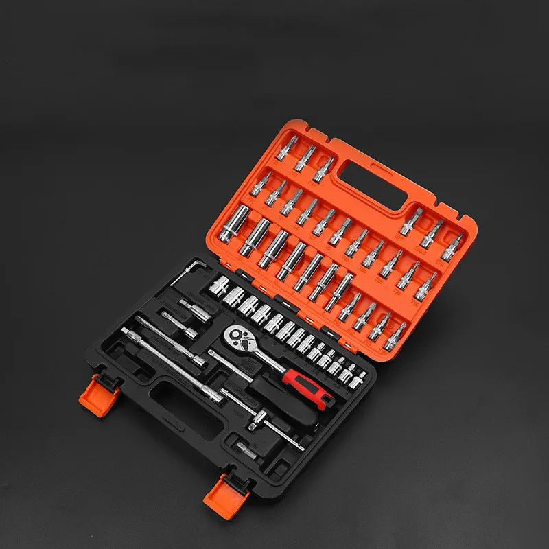 53pcs Hand Tool Sets Car Repair Tool Kit Set Mechanical Tools Box for Home Socket Wrench Set Ratchet Screwdriver Kit