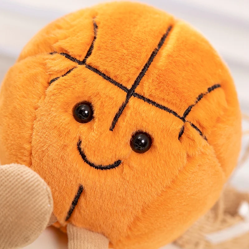 New Cute Simulation Tennis Ball Pendant Plush Toy Key Chain Kids Soft Gifts for Girls Boys Room Decor