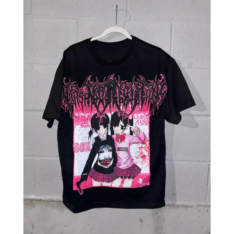 

Женская футболка в стиле Y2K с графическим принтом Harajuku, винтажный принт, новогодний подарок, топ, недорогая одежда