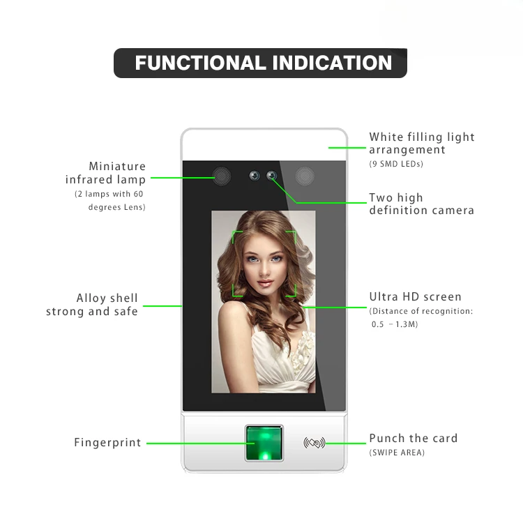 جهاز التحكم في الوصول البيومتري للوجه ، التعرف على الوجه ، الوقت البيومتري ، الويب ، المدرسة