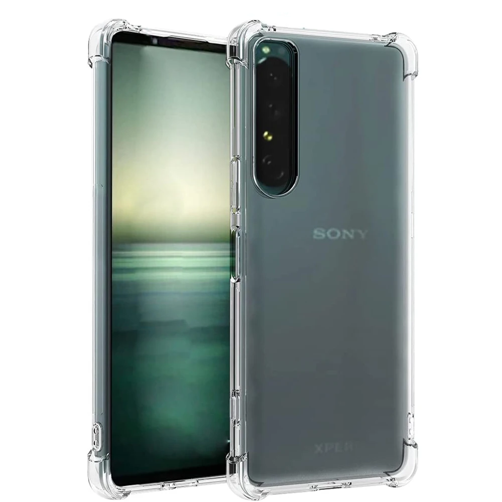 For Sony Xperia 1 5 10 V IV III II Reinforced Corners Shockproof Soft TPU Airbag Clear Case For Xperia1 Xperia5  Xperia10