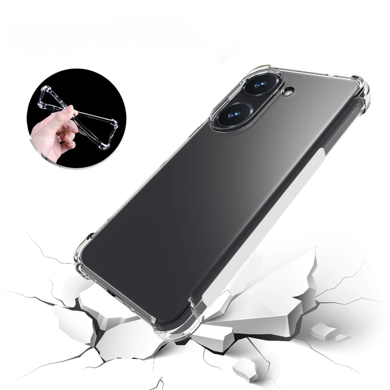 Air Cushion Shockproof Case For Asus Zenfone 10 9 Soft TPU Silicon Case Back Cover Phone Shell For Zenfone10 Transparent Case