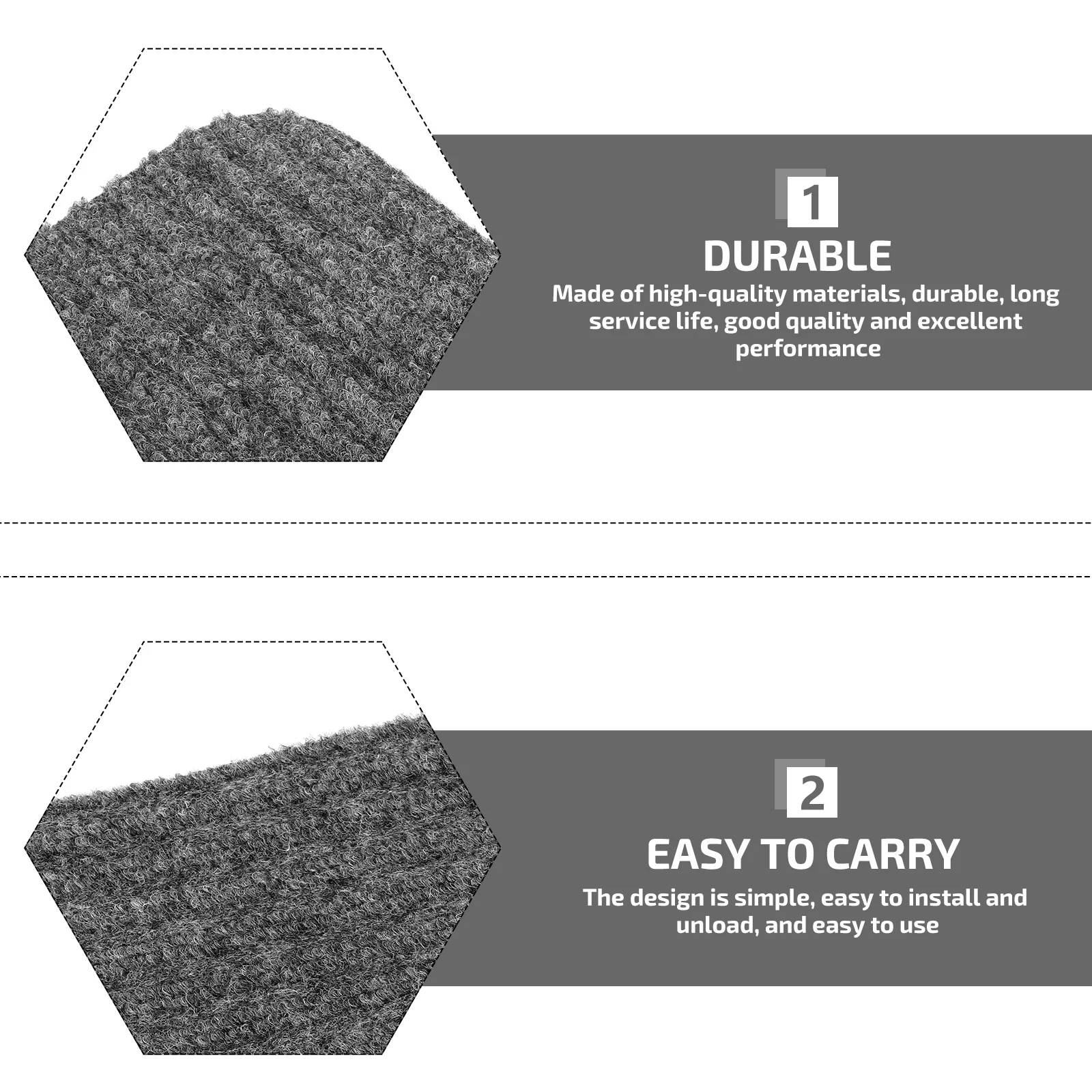 

2Pcs Washable Stair Mats Non-Skid Self-Adhesive Household Step Pads Anti-Slip Carpet Treads Stair Mat Anti- Carpet