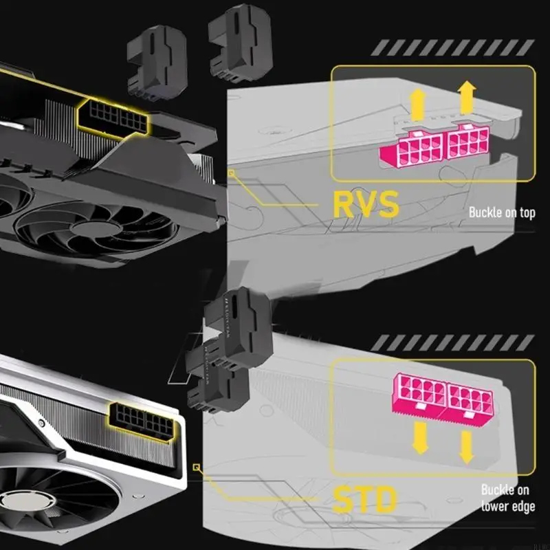 Conector alimentación CPU alimentación en ángulo 180 gráficos para gráficos escritorio