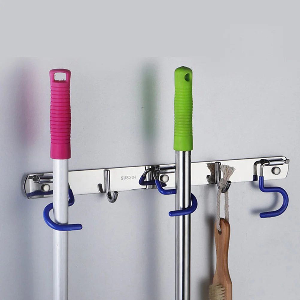 

Stainless Steel Rack Holder Clip Hooks Organizer Corrosion Resistant Wall Mount Heavy Duty Garage Garden Kitchen Laundry Office
