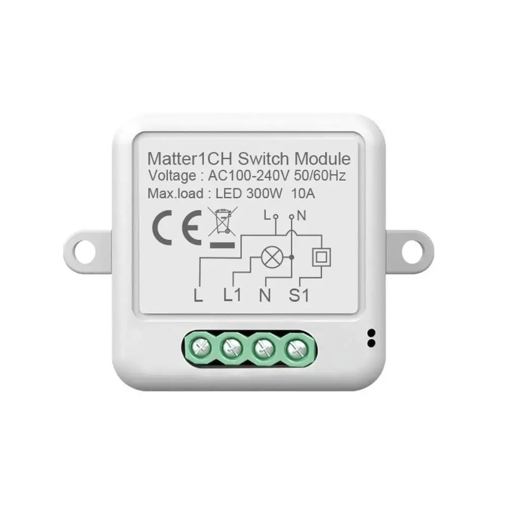 WiFi Smart Switch Módulo Matéria, Protocolo APP, disjuntor de relé remoto sem fio, Suporte Siri Alexa Início Kit