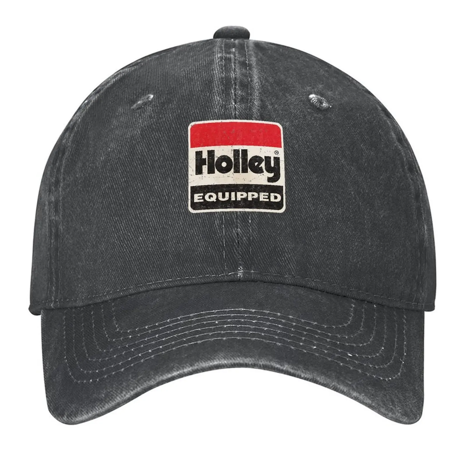 

Holley Equipped Logo Baseball Cap derby hat Horse Hat black dad hat Hats For Men Women's
