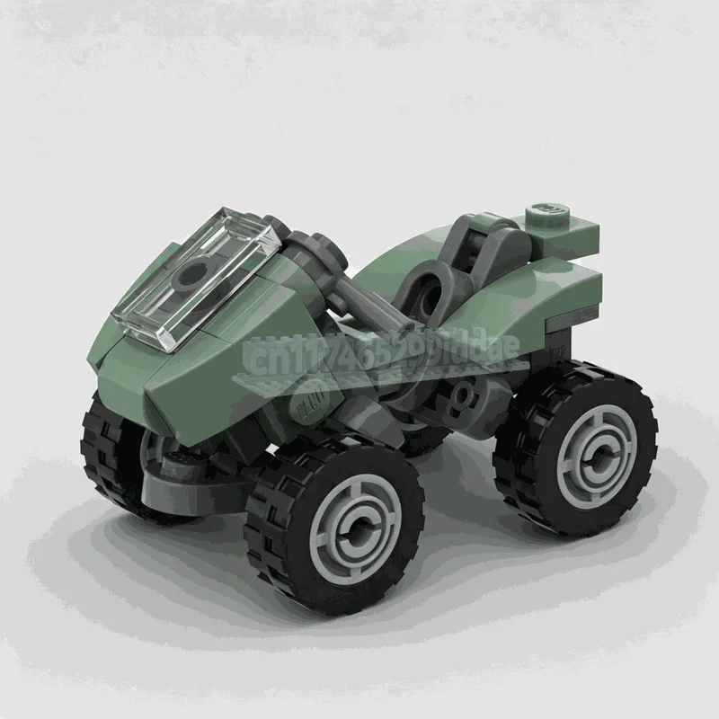 43PCS Compact All Terrain Utility Vehicle Building Blocks Off Road Four Wheel Explorer Model DIY Assembly Creative Display Gift
